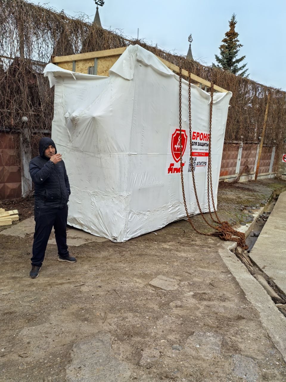 Выгрузка и перемещение бронекабины 16 тонн и котла 3.5 тонны 1